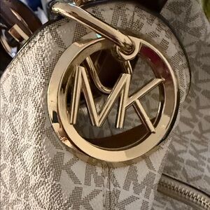 Michael Kors Beige and Brown Shoulder Bag